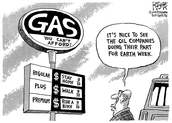 high gas prices cartoons. Cartoons to start off your